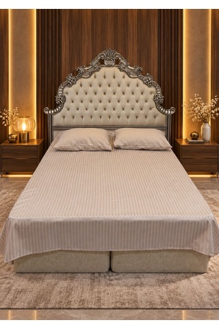Home Kadife Confort 6 Parça Çift Kişilik 230 X 240 Uyku Seti Krem