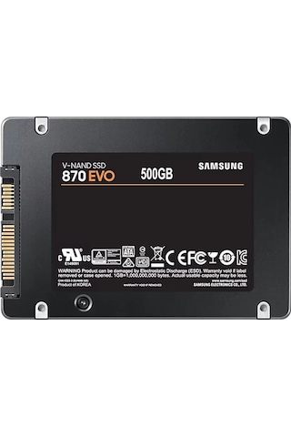 Teknoteg - Art - 500 Gb 870 Evo Samsung 2.5 Sata3 Mz-77e500bw 560-530 Mb/s Samsung Tr Garantılı