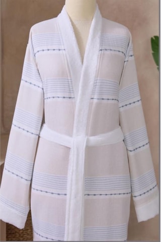 Textura Peştamal Mavi Beyaz Aile Seti Kimono Bornoz Çok Renkli