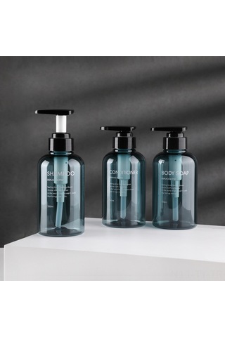 Teltree Büyük Kapasiteli 300/500ml Şampuan Ve Duş Jeli Dispenser Seti - Dayanıklı Ve Pratik Kahverengi