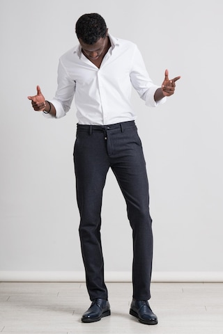 Perpant Slimfit Bitik Kareli Beli Lastikli Ve İplikli Kışlık Kumaş Jogger Pantolon 001