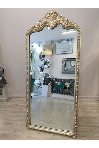 Ayna Denizi Princess Shiny Gold Model Platin Altın Renk Dekoratif Ayaklı Boy Aynası