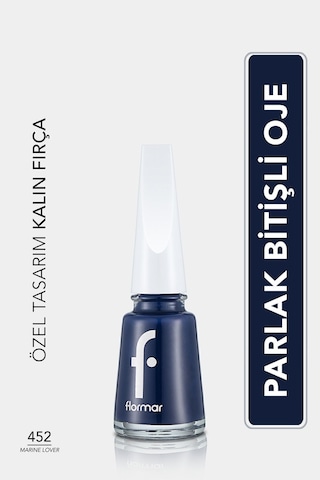Klasik Parlak Bitişli Yüksek Pigmentli Oje - Nail Enamel- 452 Marıne Lover New- 8682536036139 452 Marine Lover