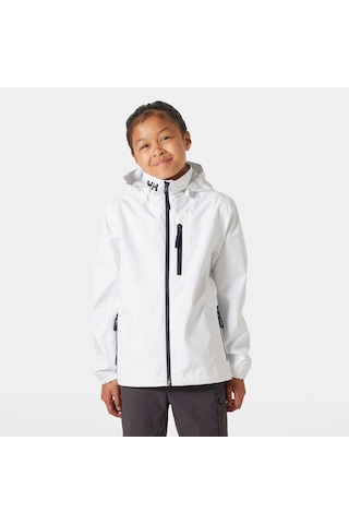 Helly Hansen Jr Crew Hooded Yağmurluk Mont Beyaz