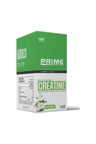 Prime Nutrition Creatine 24 Saşe X 6 Gram Yeşil Elma - Kreatin Monohidrat %100 Mikronize Tek Kullanımlık Paket
