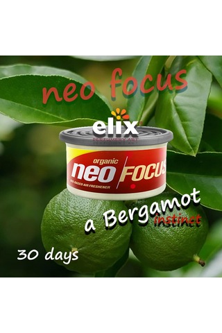 Elix Neo Focus Metal Kutuda Ahşap Granüllere Emdirilmiş Özel Aromalı Koku - Bergamot