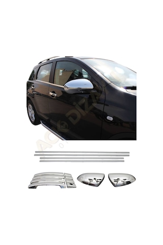 Nissan Qashqai 3'lü Krom Set 2007-2014 Cam .ıtası-kapı Kol-ayna Kapağı
