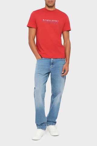 Tommy Jeans Erkek T Shirt Dm0dm22333 Xl0 Kırmızı Kirmizi