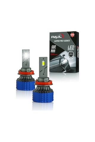 Paul Süper Pro H11-h8-h9-h16 24.000 Lümen Güç Şimşek Etkili Odaklı Ufuk Çizgili Csp Led
