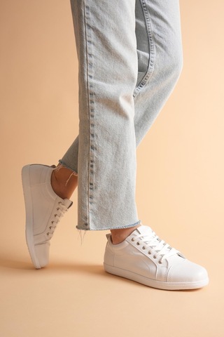 Analin Shoes Kadın Hakiki Deri Casual Spor Ayakkabı Beyaz