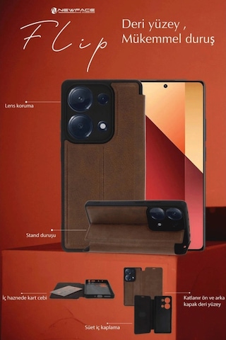 Samsung Galaxy Uyumlu A26 Kılıf Flip Cover - Siyah Düz Renkli