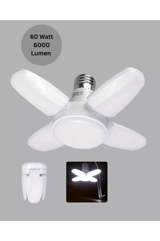 Hepsi Enerji Tasarruflu Led Ampül 60 Watt 4 Kollu Beyaz Işık Yeni Nesil Najmaddin Diğer