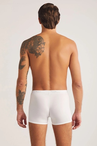 Kom Tight Modal Pamuk 2'li Erkek Short Boxer Beyaz