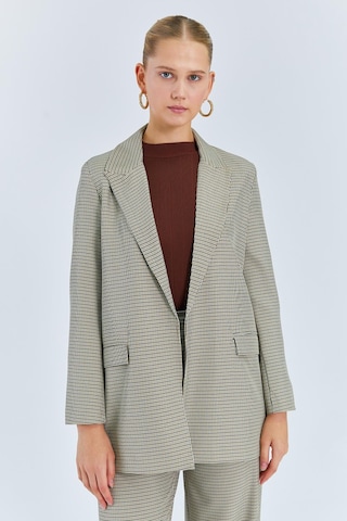 Mixray 4580 Kadın Pitikare Blazer Ceket Vizon