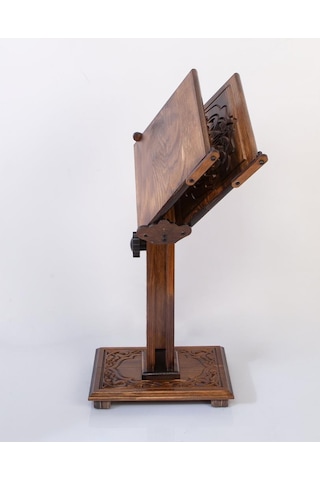 Mini Asansörlü Ahşap Rahle Selçuklu Motif Ahşap Yer Rahlesi