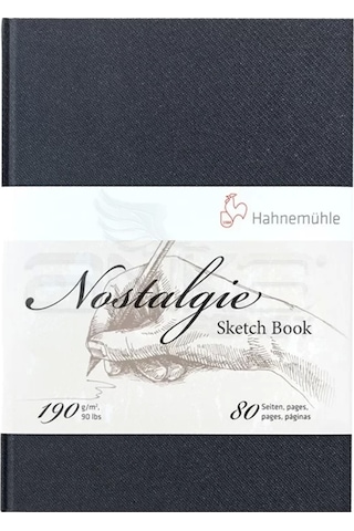 Hahnemühle Nostalgie Sketch Book Çizim Defteri Sert Kapak Dikey 190g 80 Yaprak