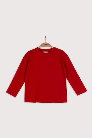 Zeyland Unisex Çocuk Uzun Kollu Basic T-shirt - Kırmızı KIrmızı