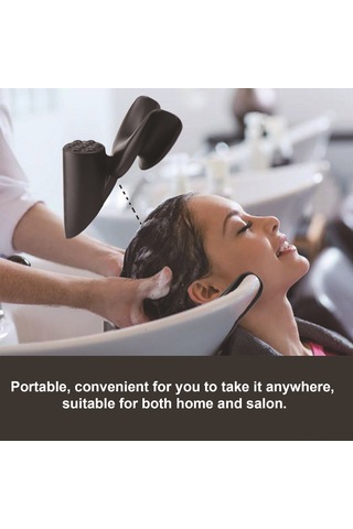 Samdoo Eva Saç Yıkama Yastığı - Kuaför Salonu Ve Ev İçin Su Geçirmez, Yumuşak Boyun Desteği, Siyah Renk Çok Renkli