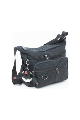 Krinkıl Su Geçirmez Kumaş Çok Gözlü Çapraz Kol Ve Omuz Postacı Çantası Siyah 9507 Siyah