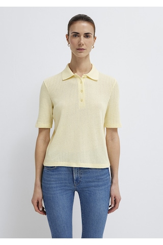 Mavi - Örme Sarı Polo Tişört 1614311-71315