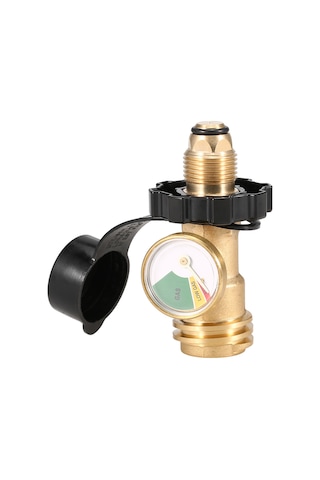 Tenfowee Pol-qcc1 Dönüştürücü Adaptör, Yakıt Seviyesi Gösterici İle, Kamping Stovu Ve Propane Cihazları İçin, Pirinç Yapısı Altın