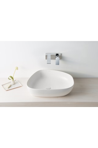 VitrA Outline Asimetrik Lavabo 56 CM Mat Beyaz 5991B401-0016
