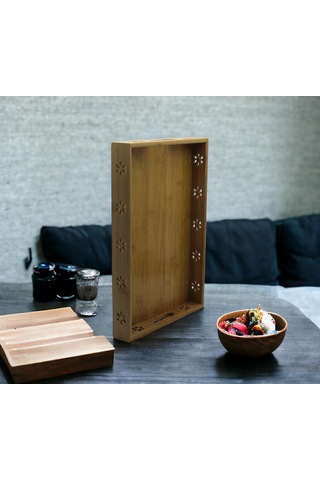 Kotıa Home Bambu Dekorlu Tepsi Büyük