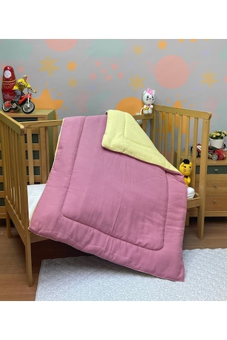 Komfort Home Müslin %100 Organik Pamuk Yumuşak Çift Taraflı Bebek Yorganı - Pembe
