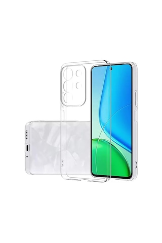 Noktaks - Vivo Uyumlu Vivo Y29 4g - Kılıf Şeffaf Soft Slim Fitt Süper Silikon Kapak - Şeffaf - T38215 Şeffaf