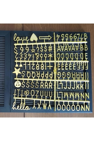 Gold Harf Seti, 121 Harf Karakterli Yazı Panosu İçin