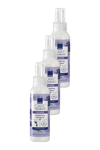 Footworks Lavanta Özlu Koku Önleyici Ayak Spreyi 100ml Üçlü Paket