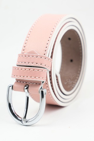 Parscraft Kadın Kemer Hakiki Deri 3 Cm Açık Pembe