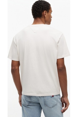 Tommy Hilfiger Tjm Reg Tj Repeat Ss Tee Erkek Beyaz T-shirt - Dm0dm23180