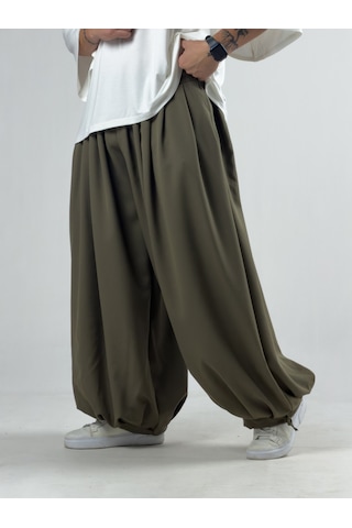 Cocopelli Süper Oversize Haki Erkek Jogger Pantolon Coc3236