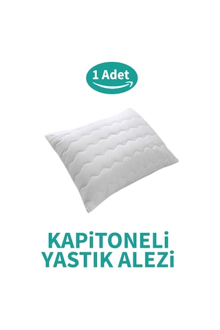 Kapitoneli Yastık Alezi Pamuklu Fermuarlı Kapitone Yastık Koruyucu Yastık Kılıfı 1 Adet