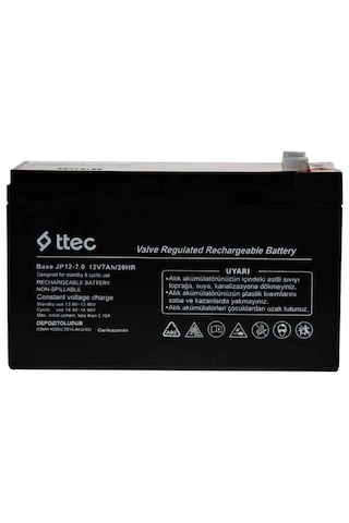 Ttec 12 Volt 7a Akü - 12v 7 Ah Base Kuru Akü Aralık 2024 Üretim