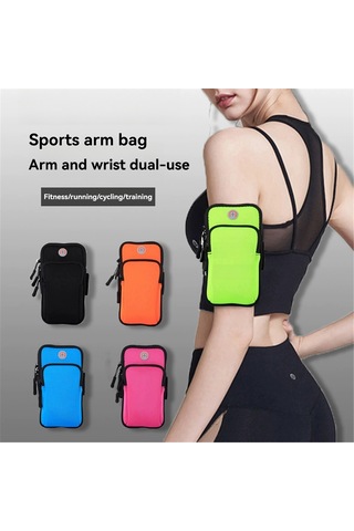 Mufunye Su Geçirmez Spor Kol Çantası - Koşu, Bisiklet, Kamp İçin Evrensel Telefon Koruması Yeşil Yeşil
