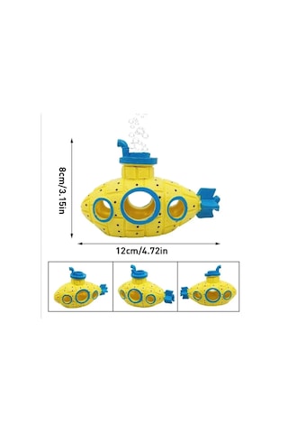 Youmex Akvaryum Balık Saklanma Gölgesi - Kırmızı Denizaltı Şekilli Pvc Dekoratif Ürün 12.5x6x8cm, Kutulu