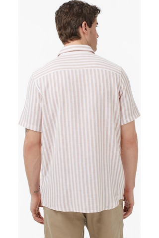 Nautica Erkek Bej Regular Fit Kısa Kollu Çizgili Gömlekçizgiliw65448t