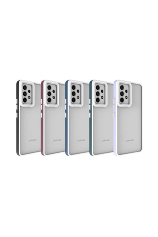 Zore Galaxy Uyumlu A53 5g Kılıf Msra Mima Kapak - Mürdüm Mürdüm