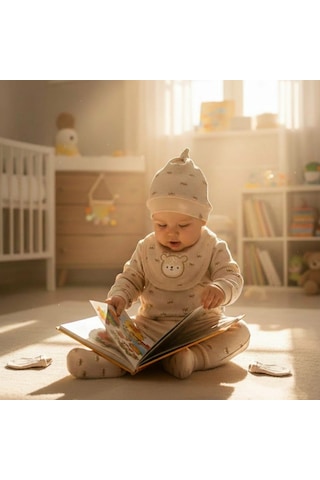Sebi Bebe Geyikli 5'li Hastane Çıkış Seti 2037 Bej