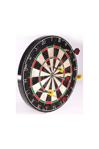 Delta Sisal Dart Seti 45 Cm 18 İnç Büyük Boy + 6 Dart Oku 18 Gr Hedef Tahtası