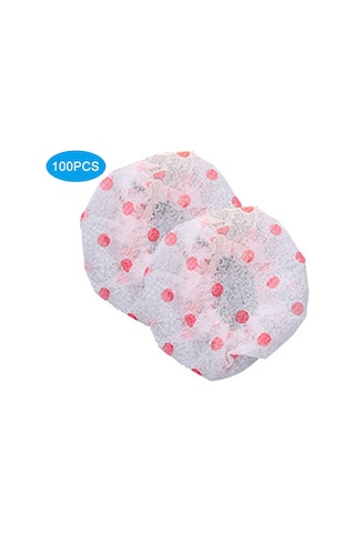 Tenfowee 100 Adet Tek Kullandım Mikrofon Kılıfı, U&o Tipi, Lifli Dokuma, Mikrofon Kalitesini Korur, Kir Ve Damlacık Engeller, Beyaz Kırmızı Noktalı, Ktv/mikrofon Dekorasyonu