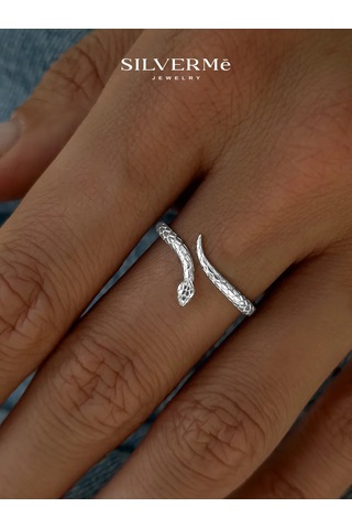 Sılverme İnce Gümüş Yılan Yüzük 390539216 Gümüş