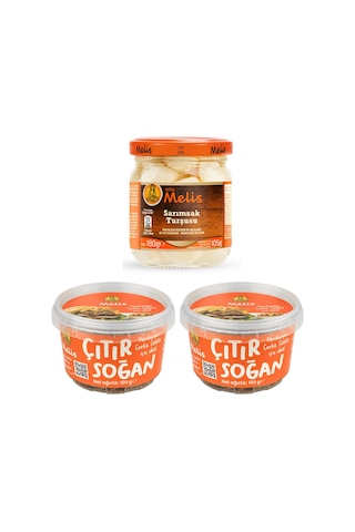 Melis Sarımsak Turşusu 105 Gr + Çıtır Soğan 100 Gr 2 Adet
