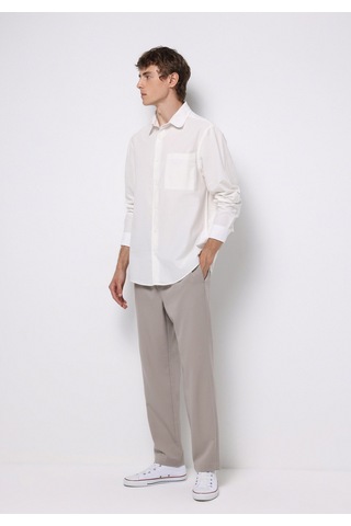 Colin's Colins Comfort Fit Shirt Neck Düz Erkek Beyaz Uzun Kol Gömlek Cl1075239 Q1.v1 Ofw Beyaz