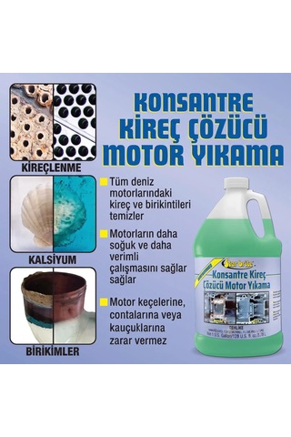 Starbrite - Tortu Giderici Motor Yıkama Sıvısı 3.79 Litre : Marin Motorunuzu Kireç Ve Tuz Kalıntılarından Arındırın, İlk Günkü Performansına Kavuşturun