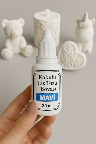 Mavi Renk - Kokulu Taş Tozu Boyası - 30 Ml