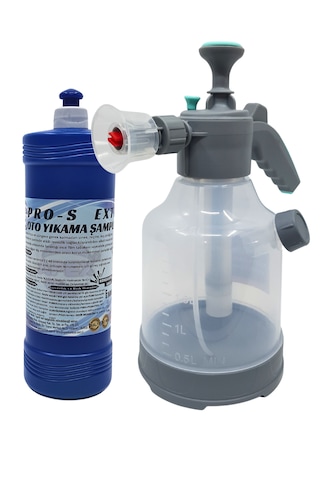 Cilalı Oto Şampuanı 1 Kg Ve 3 Lt Köpük Atan Pompa Seti