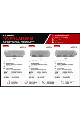 Renault Megane Clio Kango Dacia Tavan Lambas 001